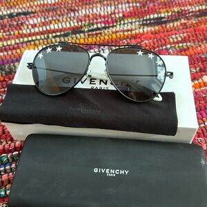 Givenchy Aviator Sunglasses with Star Accents